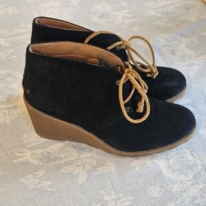 Sperry Harlow suede wedge lace up boots